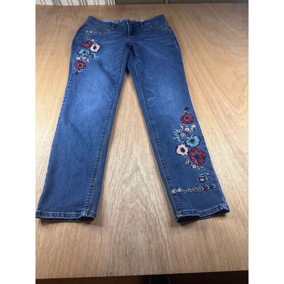 Vintage America Denim - Vintage America Blues Bestie Embroidered Skinny Jeans Women’s 6R